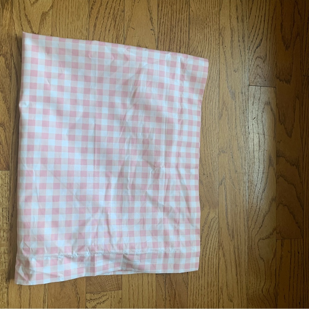 Company store standard shams in petal pink gingham